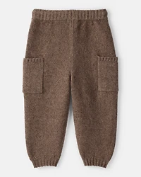 Toddler Pull-on Sweater Knit Joggers - Brown