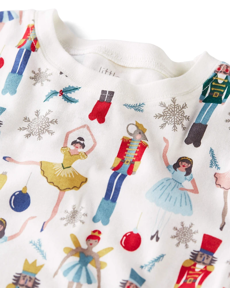 Kid Organic Cotton Pajamas in Nutcracker Print
