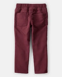Toddler Boy  Pull-On Slim Fit Pants - Red