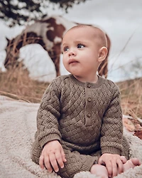 Baby Organic Cotton Sweater Knit Jumpsuit