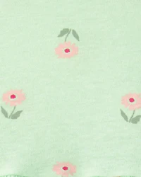 Baby Girl Floral Short-Sleeve Dress - Green