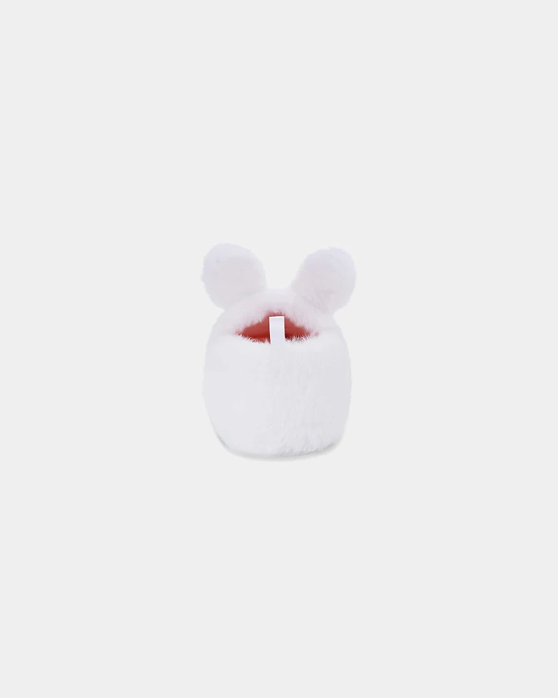 Girls Bunny Slippers - White