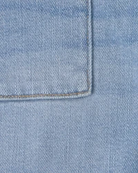 Girls Denim Utility Shorts - Light Wash