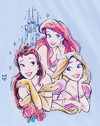 Kid Disney© Princess  Loose-Fit 2-Piece Pajamas - Blue