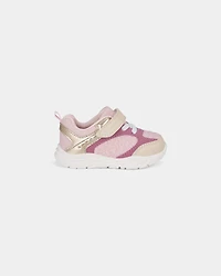 Baby Girl Every Step® First Walker Heart Color Block Sneakers - Pink/Gold