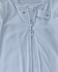 Baby PurelySoft 2-Way Zip 1-Piece Pajama - Blue