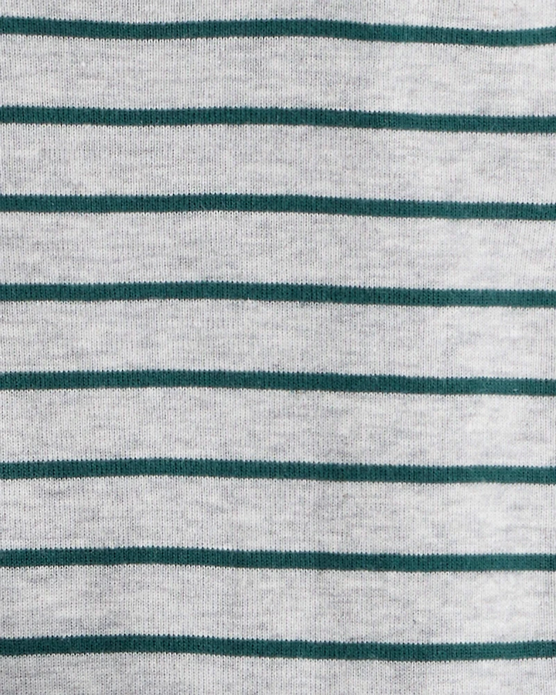 Baby Boy 3-Piece Fleece Vest Outfit Set - Green