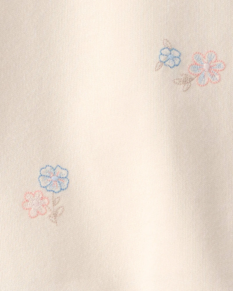 Toddler Girl 2-Piece Floral French Terry Top & Skort Set - Cream