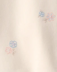 Toddler Girl 2-Piece Floral French Terry Top & Skort Set - Cream