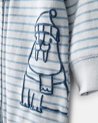 Baby Boy Walrus 100% Cotton Long-Sleeve Snug Fit Sleep & Play Pajamas - Blue