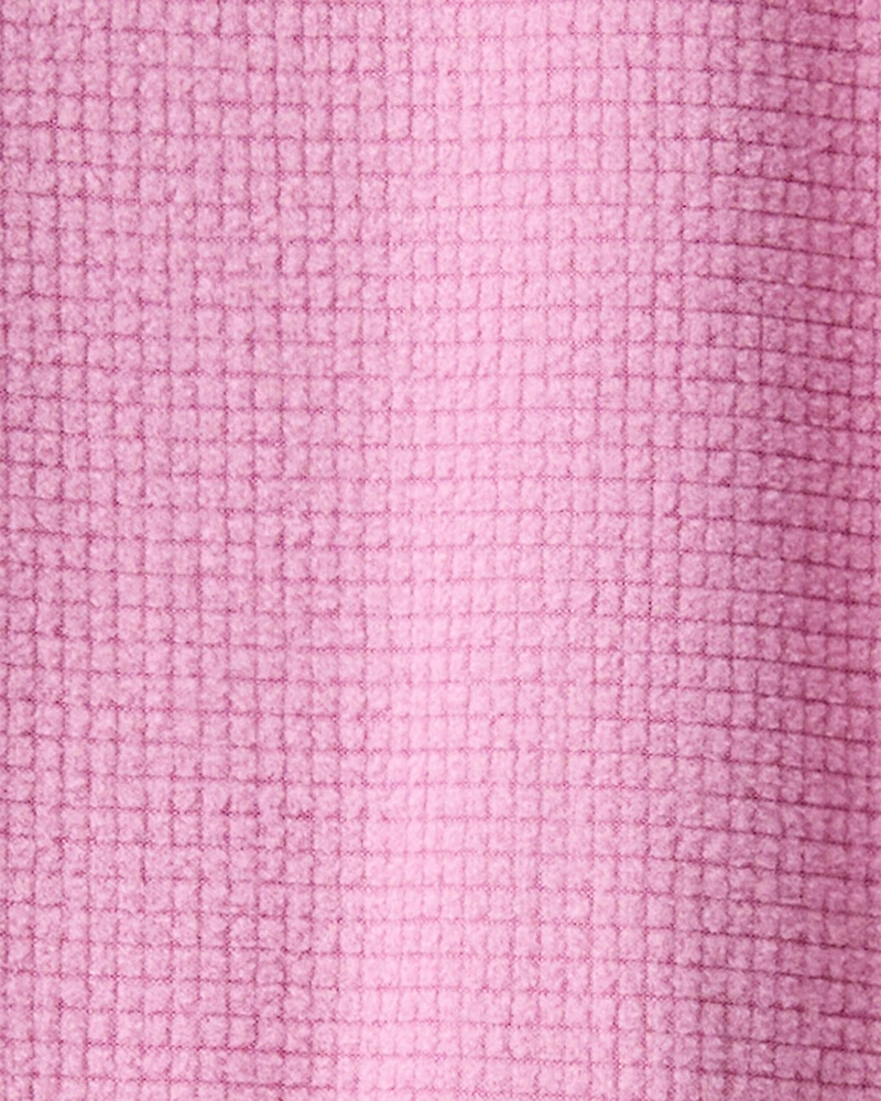 Toddler Girl Fleece Long-Sleeve Loose Fit 1-Piece Pajamas - Pink