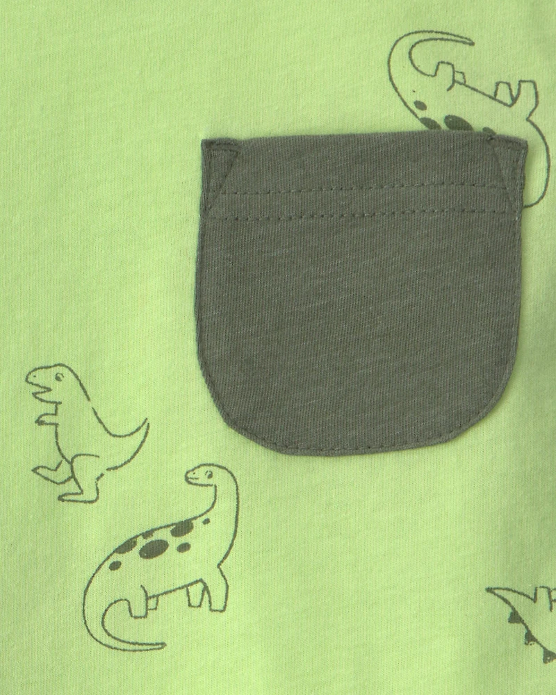 Toddler Boy 2-Piece Dinosaur Top & Short Set - Green