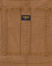 Adult Twill Overalls - Brown