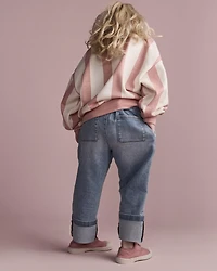 Toddler Cuffed Pant in Denim - Blue