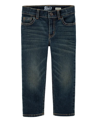 Baby Faded Dark Wash Straight-Leg Jeans