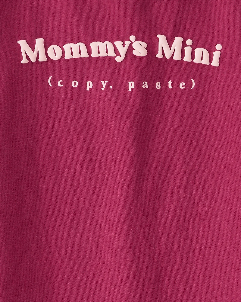 Toddler Girl Mommy's Mini Short-Sleeve Graphic Tee - Burgundy