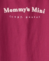 Toddler Girl Mommy's Mini Short-Sleeve Graphic Tee - Burgundy
