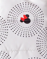 Girls Disney© Minnie Mouse Hooded Heavyweight Winter Jacket - White