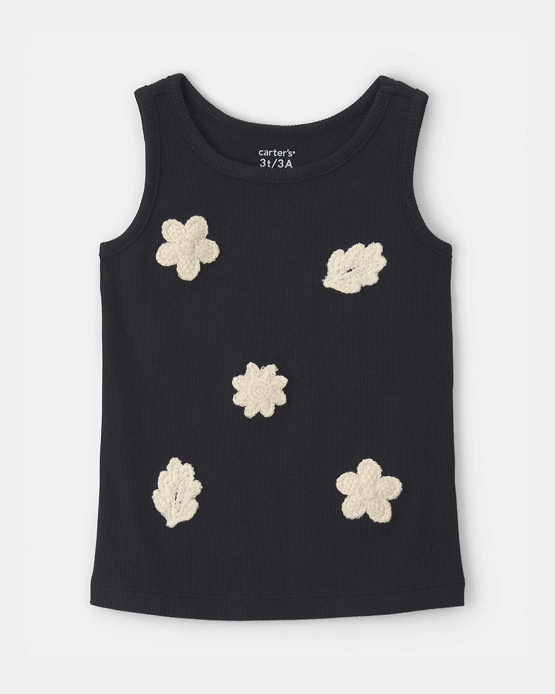 Toddler Girl 2-Piece Top & Short Set - Black/Ivory