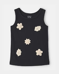 Toddler Girl 2-Piece Top & Short Set - Black/Ivory