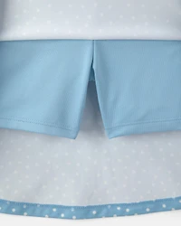 Girls Polka Dot Active Dress - Blue