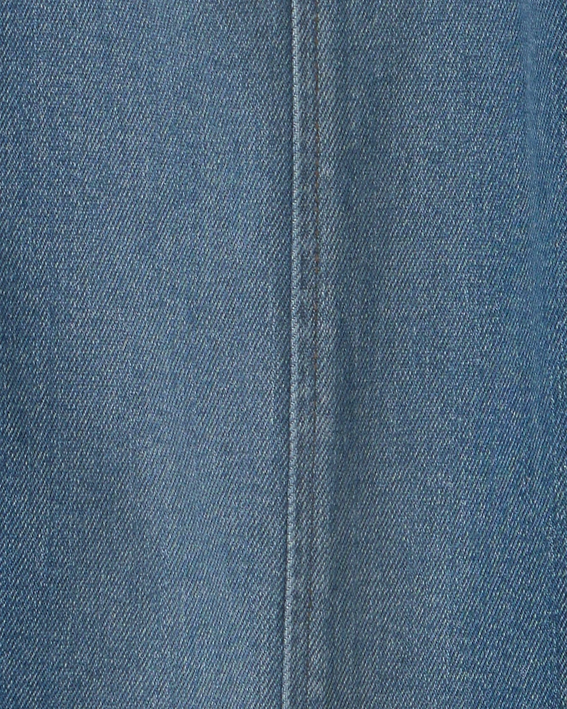 Girls Denim Barrel Jeans - Medium Wash