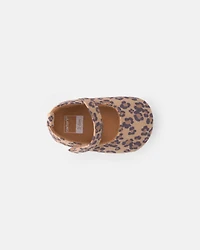 Baby Girl Cheetah Mary Jane Flats - Brown