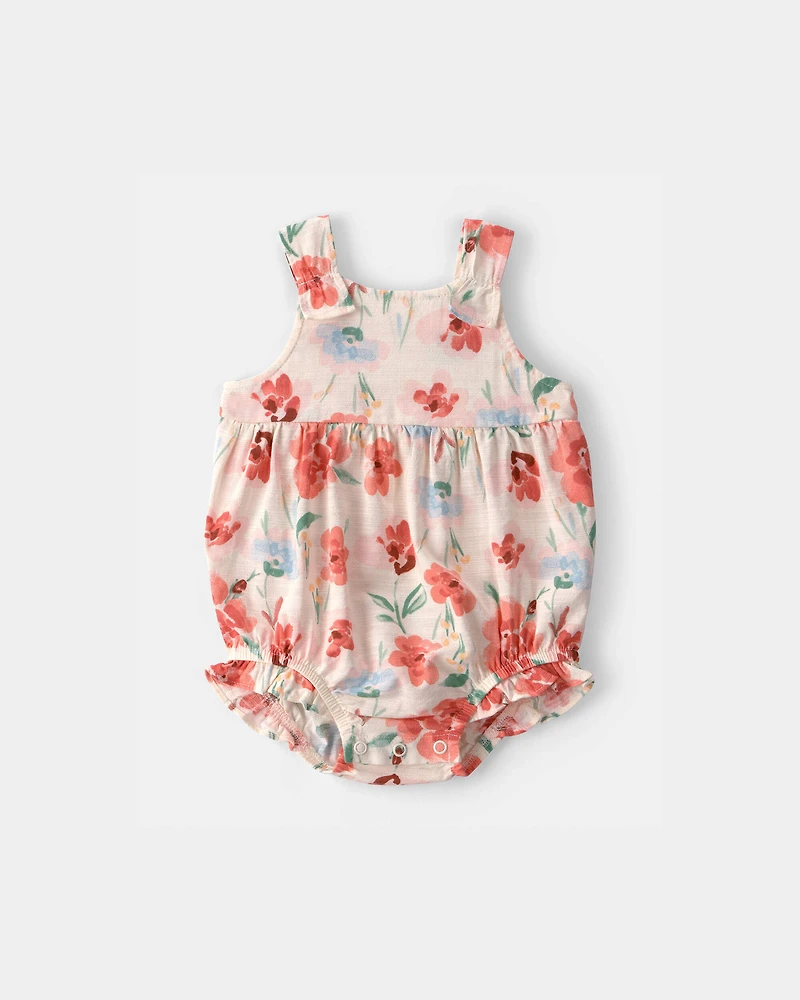 Baby Girl 2-Piece Floral Cardigan & Bubble Set - Pink