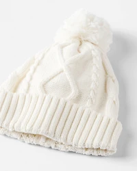 Toddler Organic Cotton Cable Knit Hat