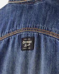 Toddler Denim Long-Sleeve Jumpsuit - Blue