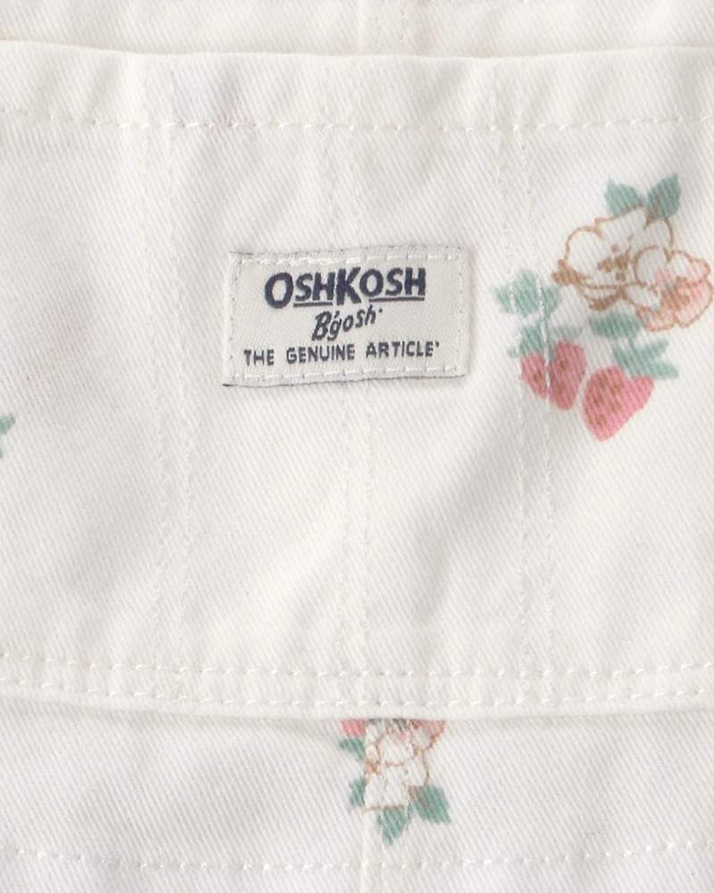 Baby Girl Strawberry Skirtall - White