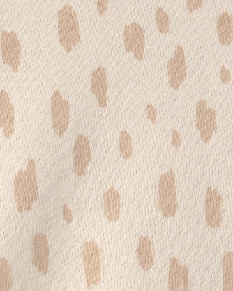 Baby Girl Dot Relaxed Peplum Top - Cream
