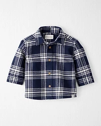 Baby Organic Cotton Button-Front Flannel Shirt