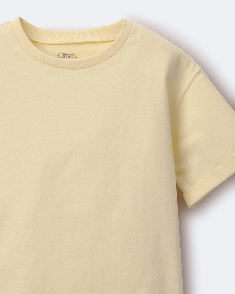 Toddler Rolled Cuff Tee - Yellow