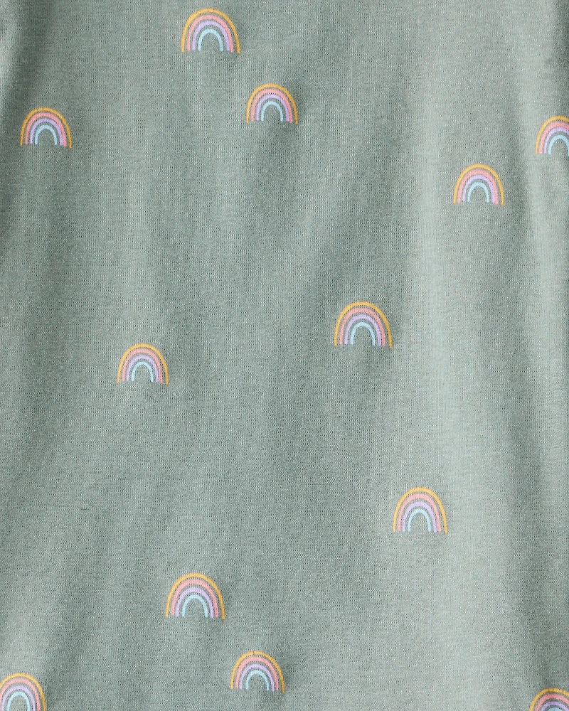 Kid Organic Cotton Pajamas in Magical Rainbow Print