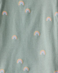 Kid Organic Cotton Pajamas in Magical Rainbow Print