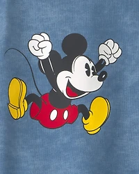 Toddler 2-Piece Disney© Mickey Mouse French Terry Top & Short Set - Blue