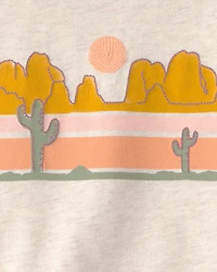 Baby Boy Cactus Desert Graphic Tee - Cream