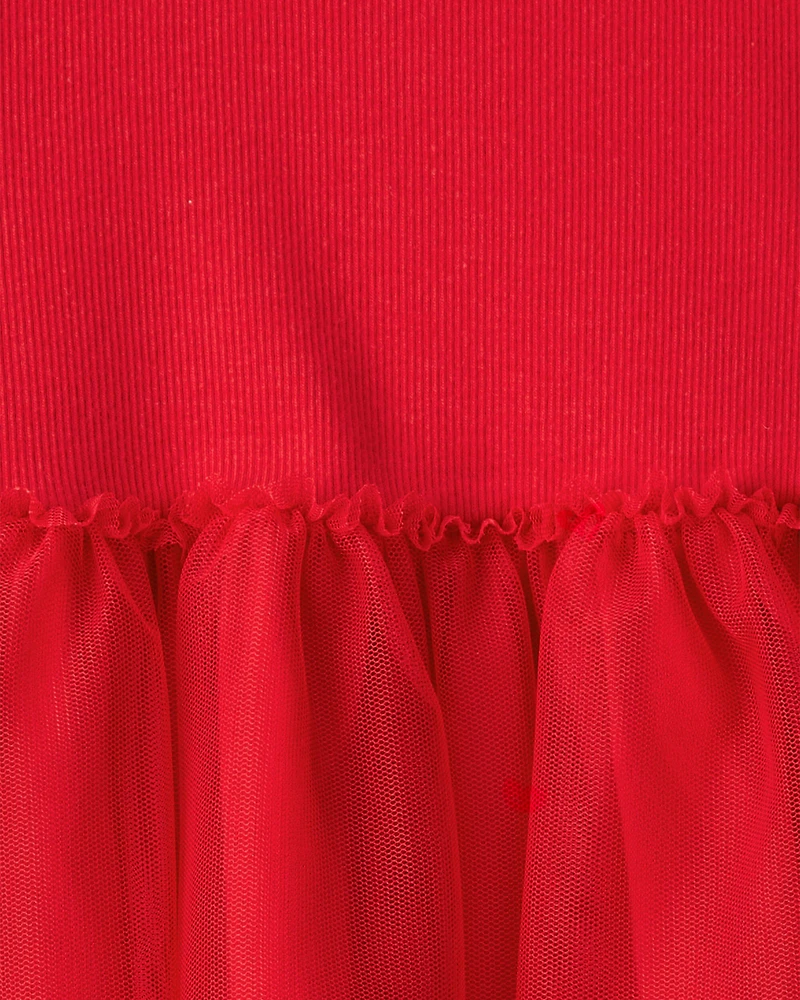 Toddler Girl Valentine's Day Heart Long-Sleeve Tee & Pant Set - Red