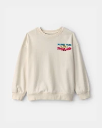Boys ©Marvel Spider-Man French Terry Pullover Sweatshirt - White