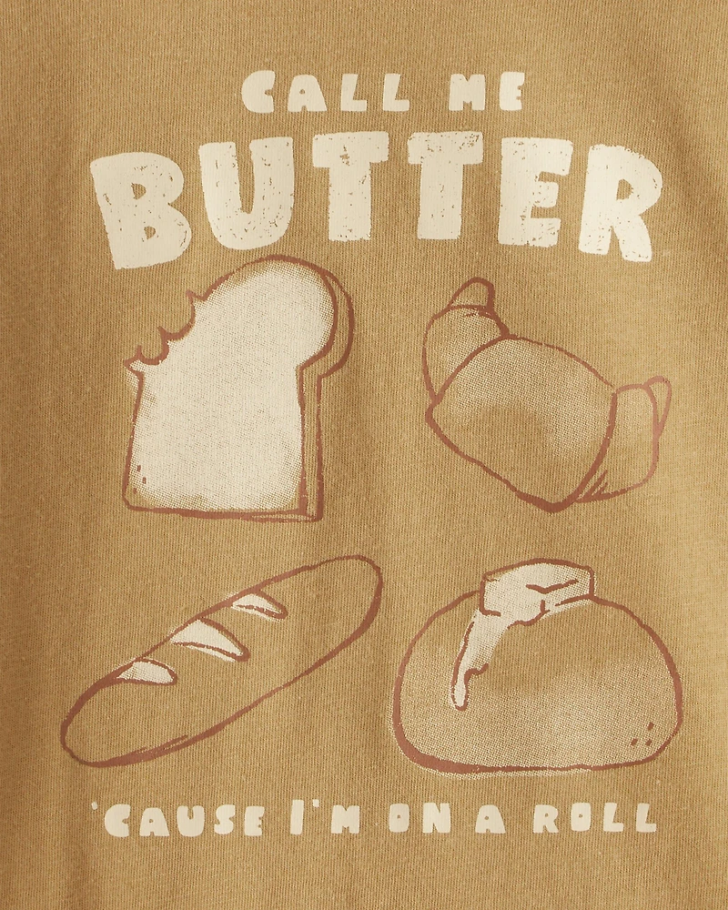 Toddler Boy Bread Long-Sleeve Graphic Tee - Brown
