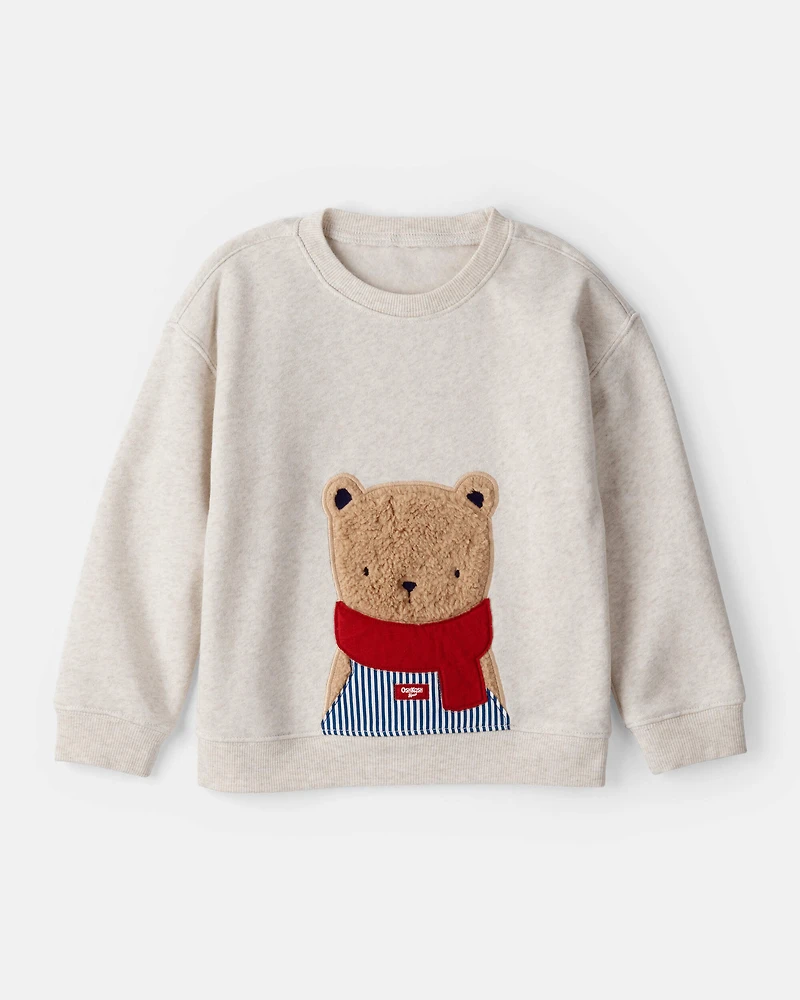 Toddler 'Josh B'gosh' Bear Fleece Sweatshirt - Heather Cream