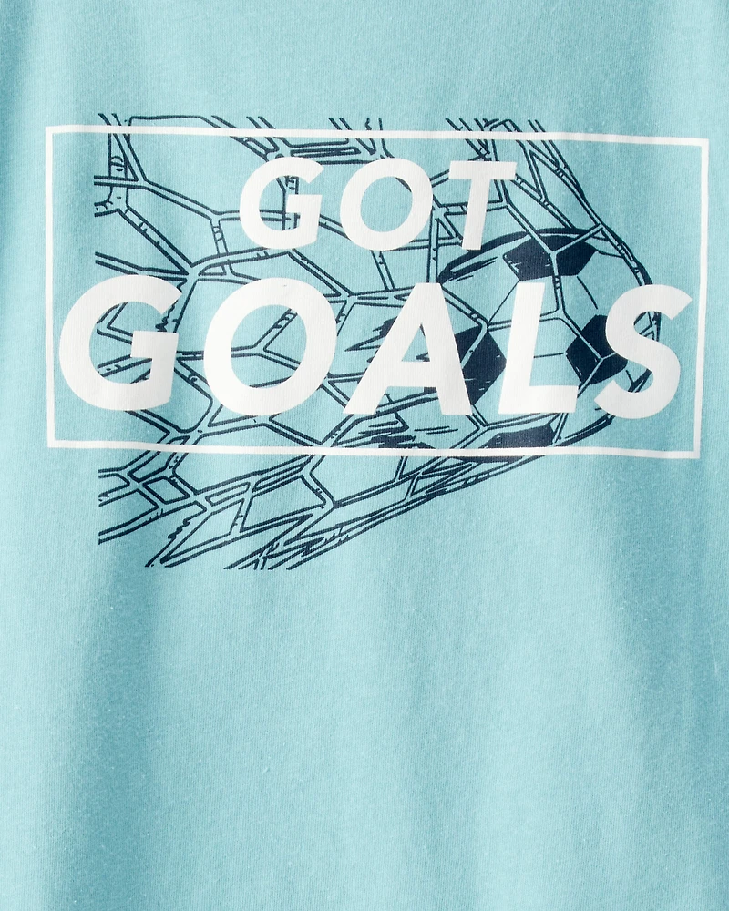 Boys Got Goals Short-Sleeve Graphic Tee - Blue