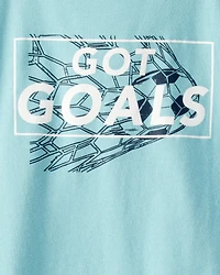 Boys Got Goals Short-Sleeve Graphic Tee - Blue