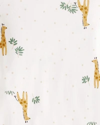 Baby 4-Pack Safari Print Cotton Long-Sleeve Multipack Bodysuits - Ivory/Yellow