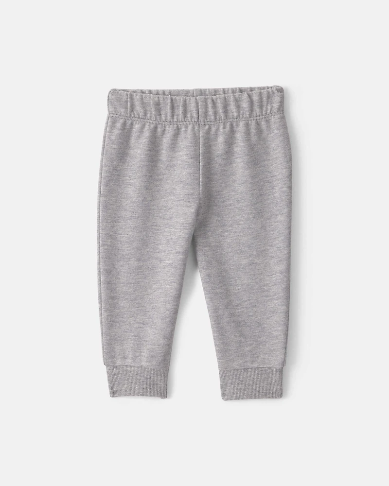 Baby Boy 3-Piece Quilted French Terry Layering Set - Grey