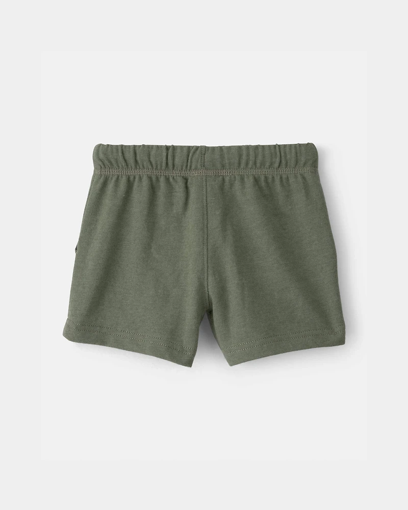 Baby Boy French Terry Shorts - Green