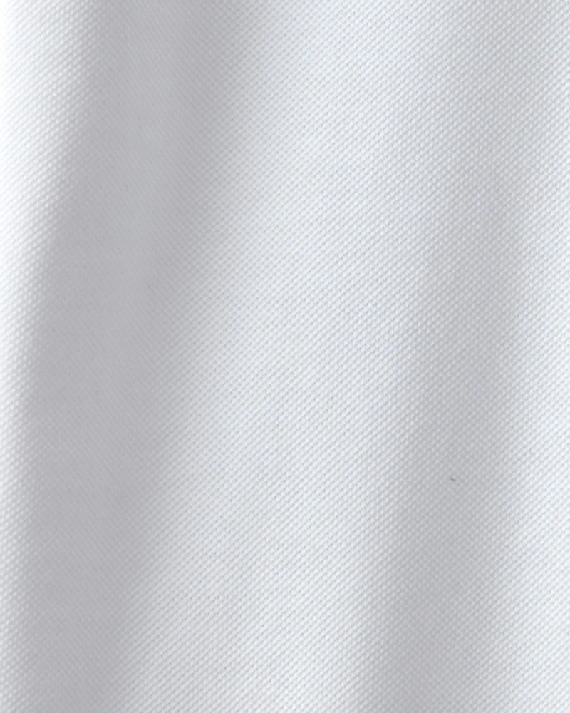 Girls 2-Pack Uniform Piqué Polo Shirts - White