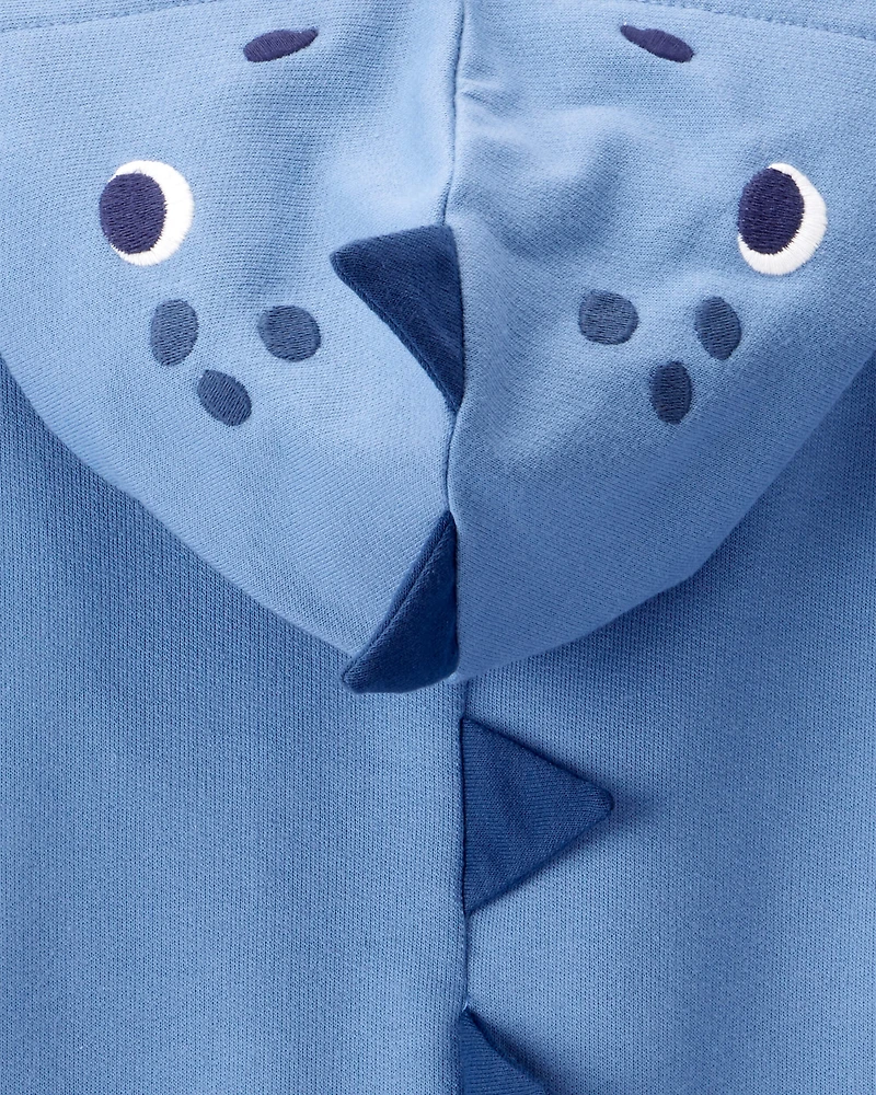 Toddler Boy Dinosaur Costume Hoodie - Blue