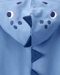 Toddler Boy Dinosaur Costume Hoodie - Blue
